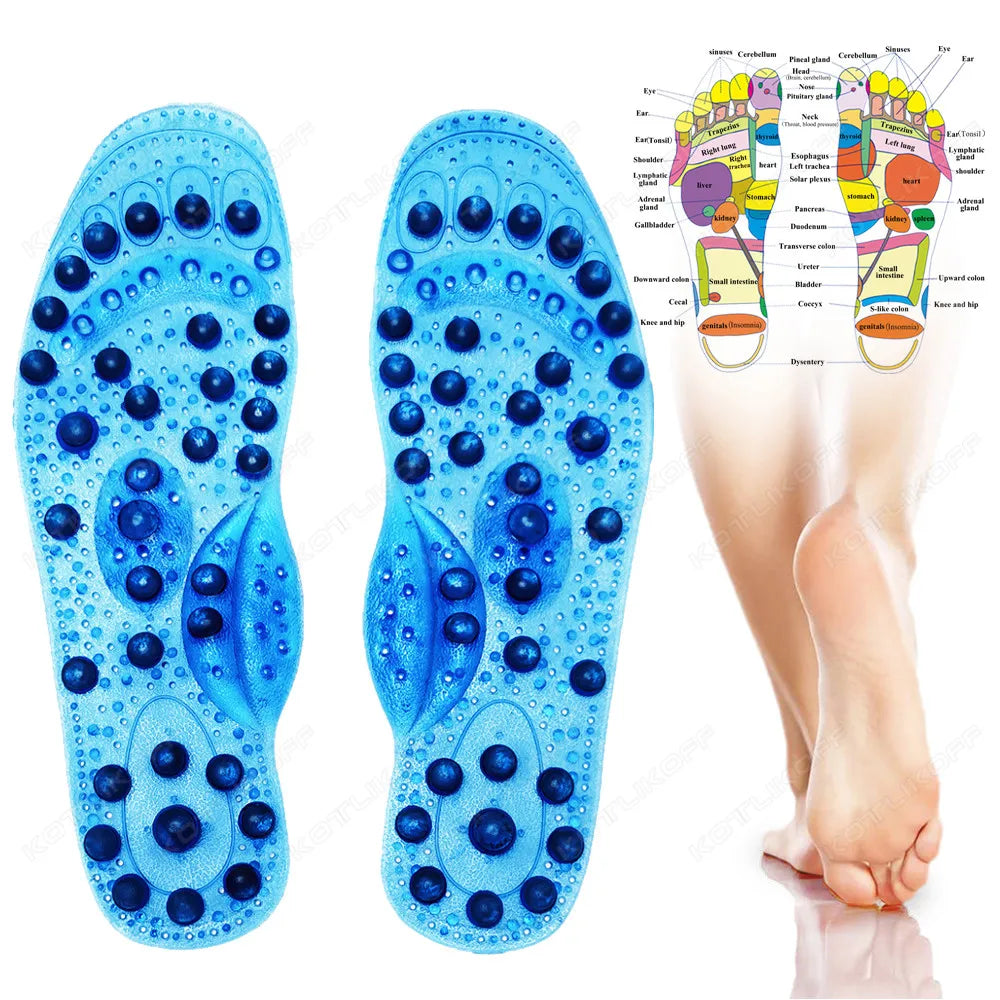 Magnetic, Therapy & Acupressure Insoles for shoes made of Polyester