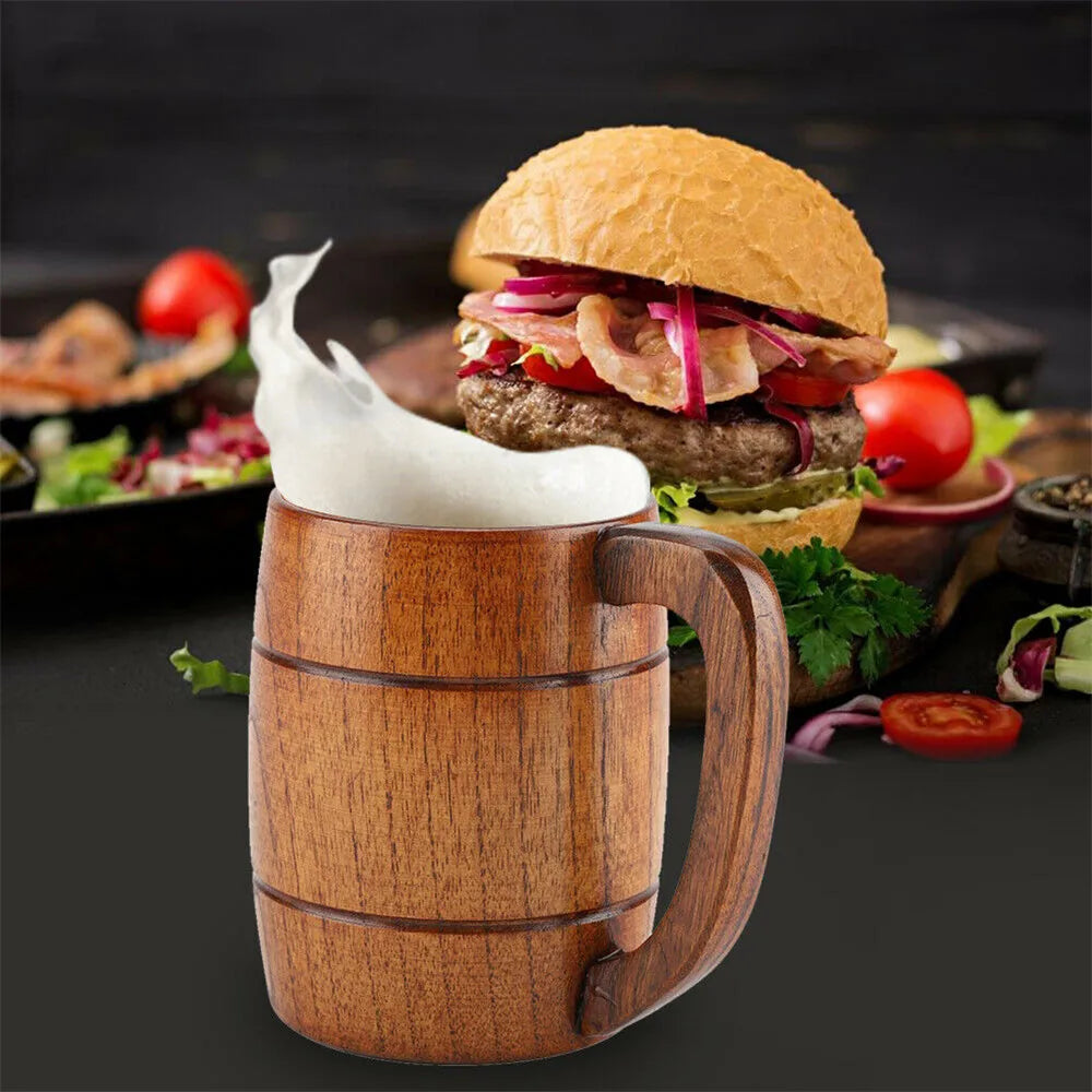 Large Wooden Beer Mug & Tankard (100-300ml)