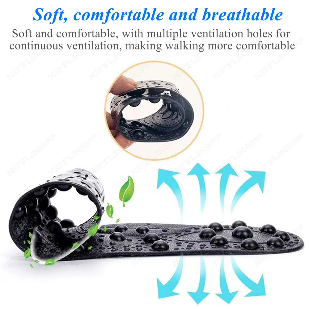 Magnetic, Therapy & Acupressure Insoles for shoes made of Polyester