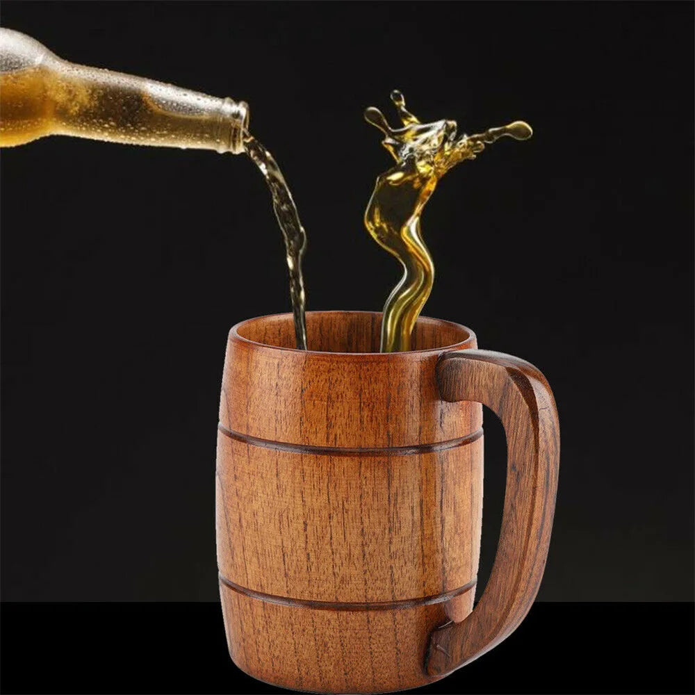 Large Wooden Beer Mug & Tankard (100-300ml)