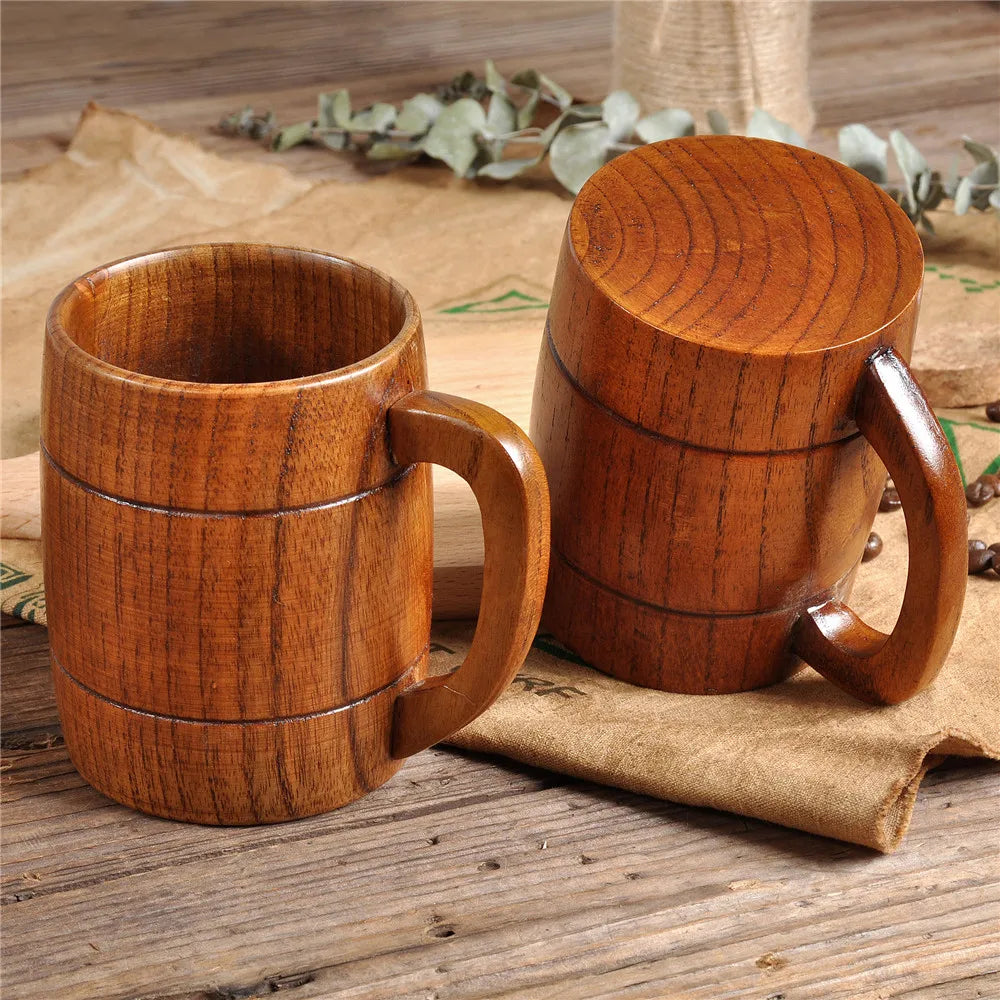 Large Wooden Beer Mug & Tankard (100-300ml)