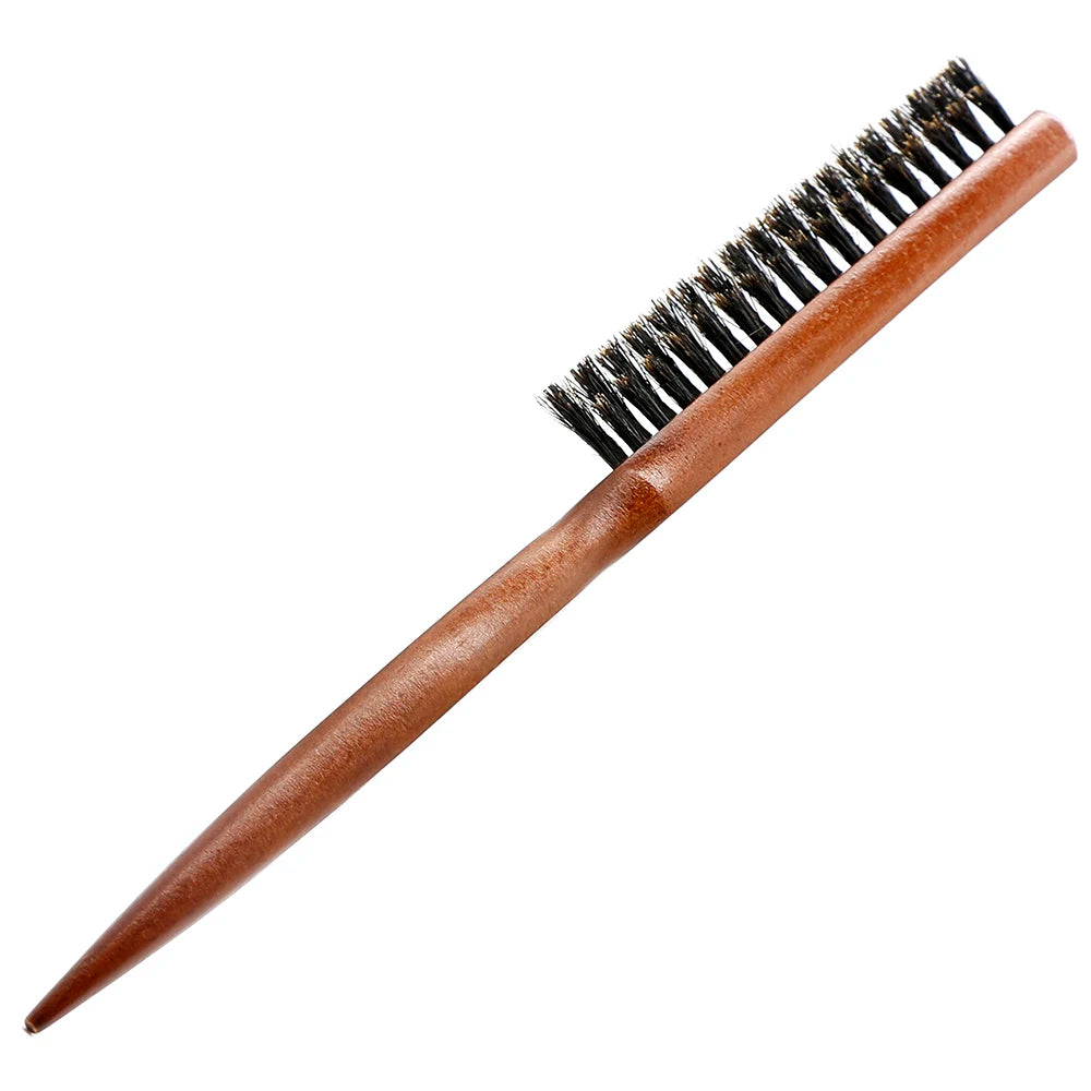 Natural Boar Bristle Wooden Hair Brush