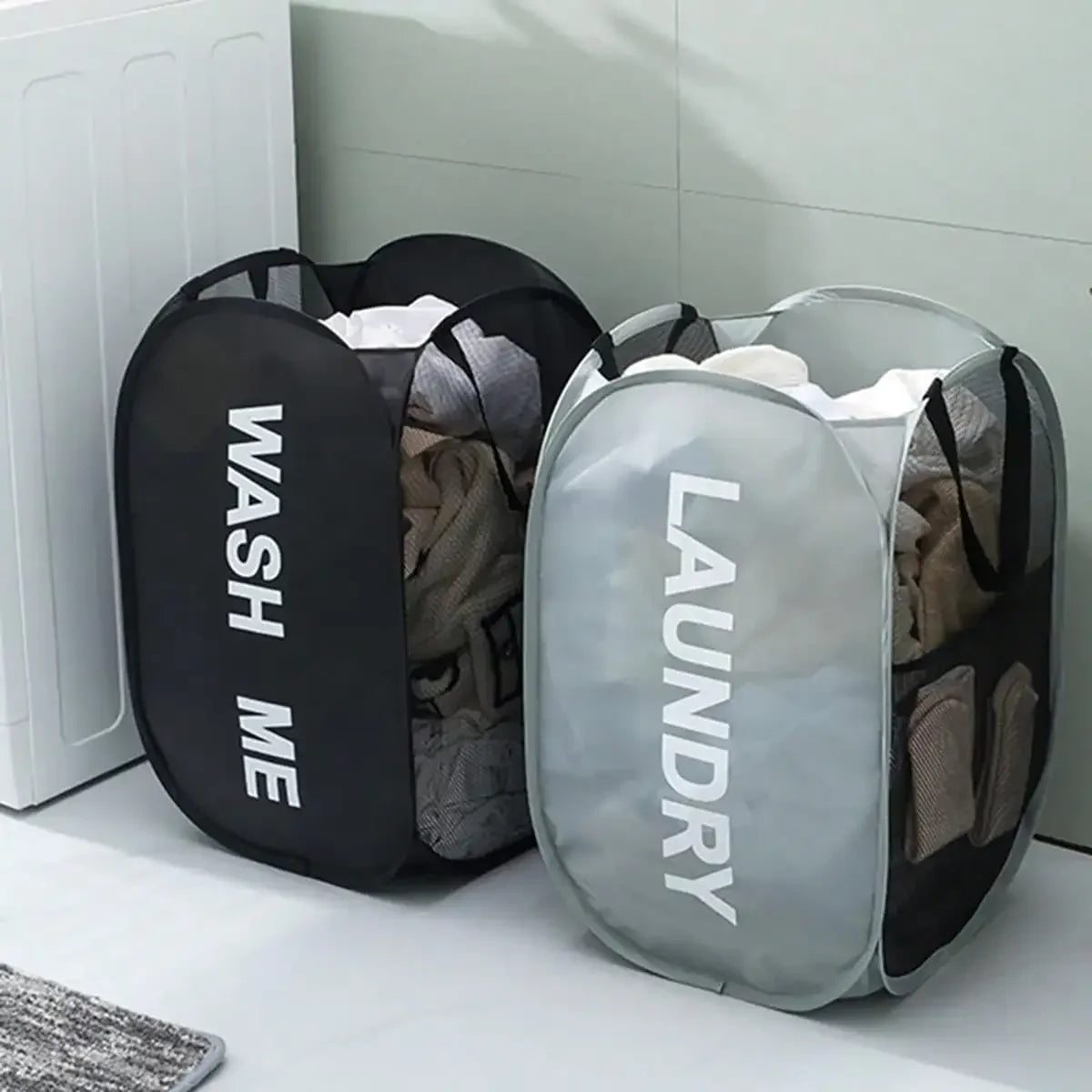 Portable Mesh Pop-Up Laundry Hamper