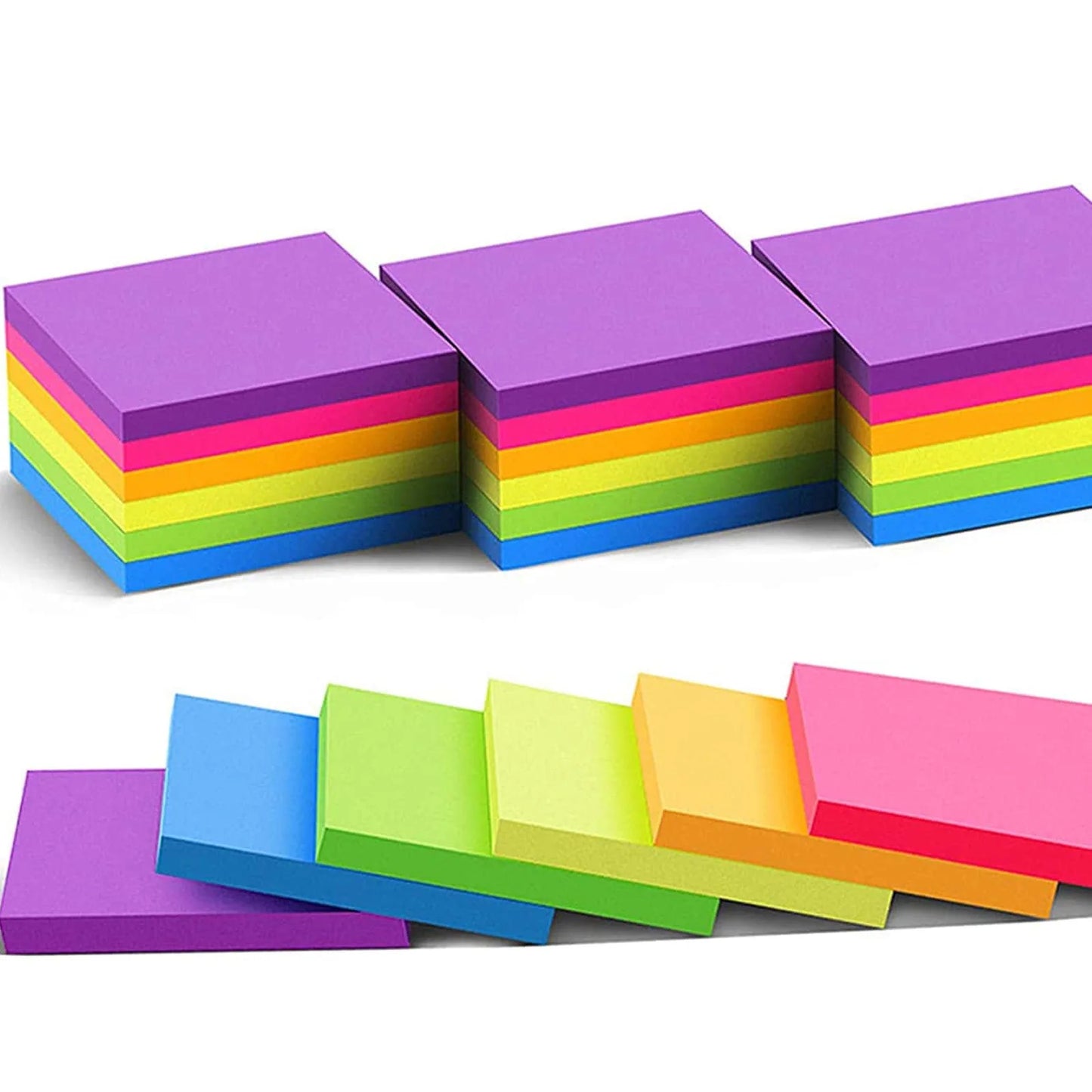 6-Piece Fluorescent Sticky Notes (3x3)