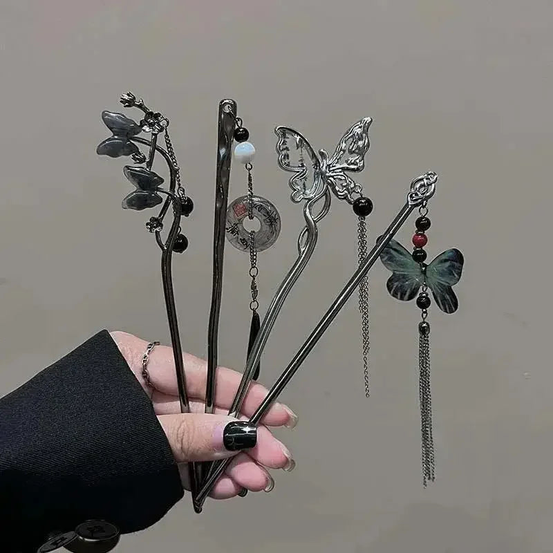 Chinese Style Butterfly Tassel Hair Stick