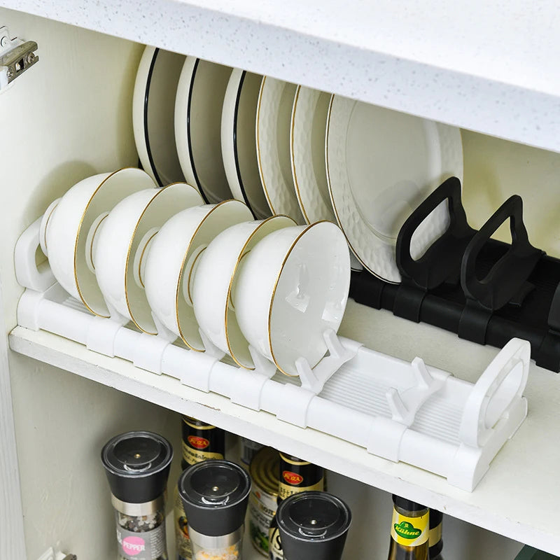 Plastic Kitchen Dish & Lid Organizer