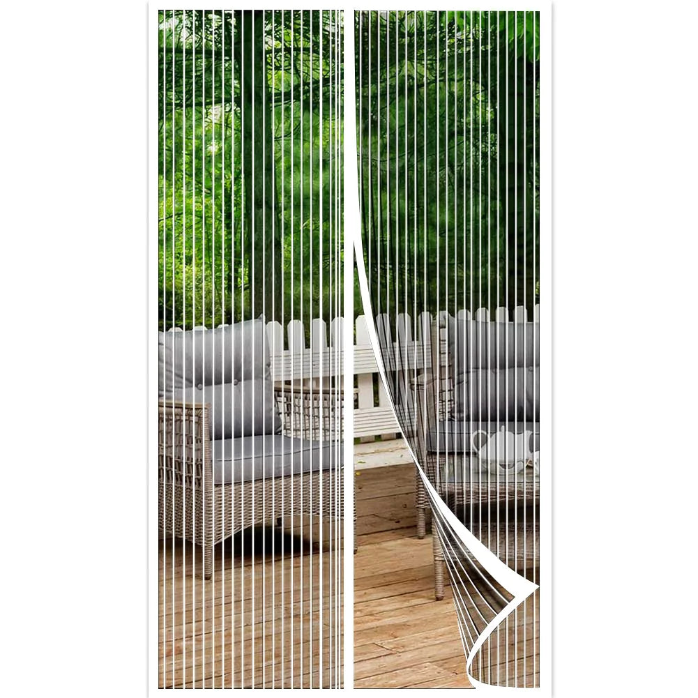 No-Punch Magnetic Screen Door Curtain