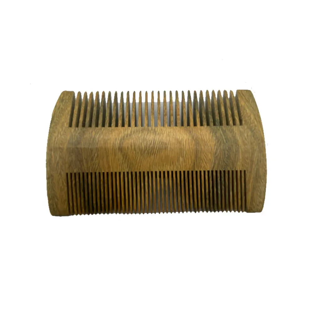 Men's Wooden Beard Comb with Leather Case