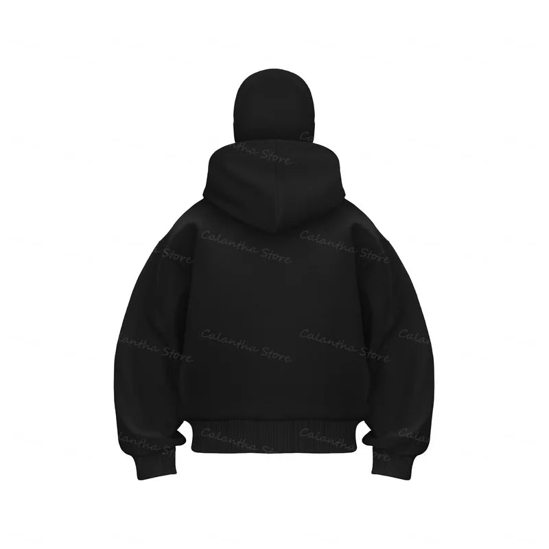 Men's Winter Zip Hoodie with Balaclava