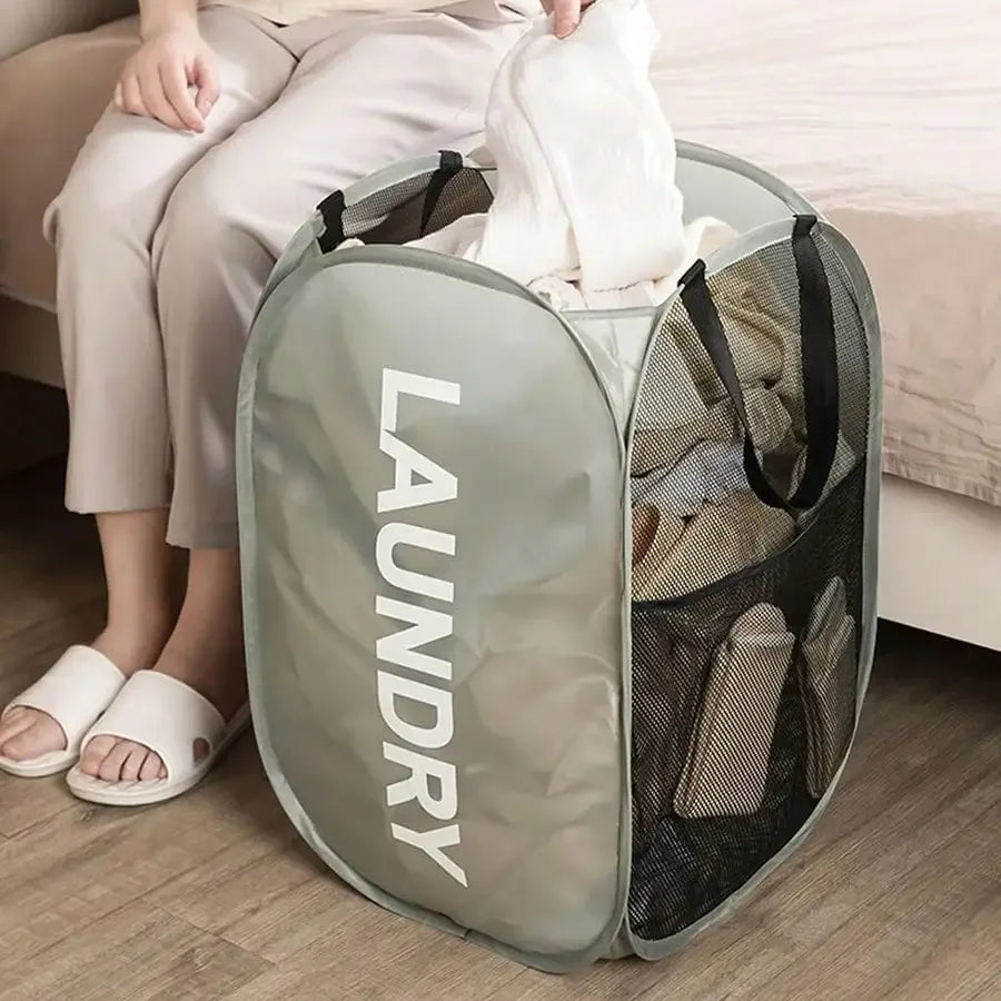 Portable Mesh Pop-Up Laundry Hamper