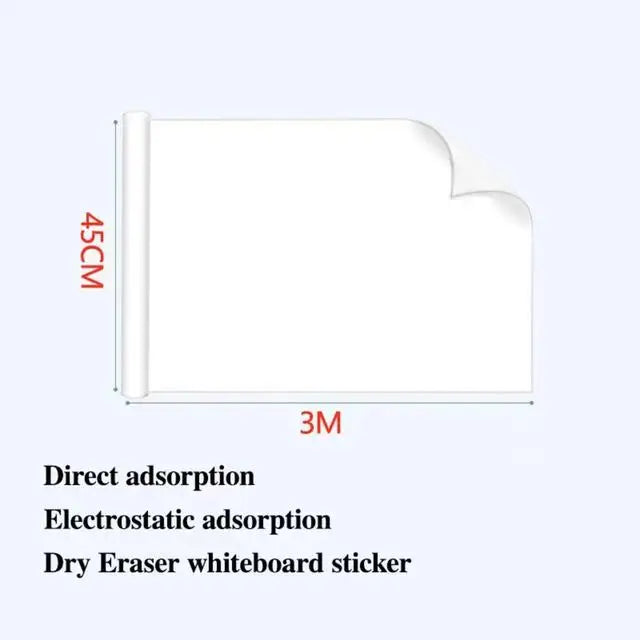 45CM Reusable Static Whiteboard Adheres To Walls Without Damage