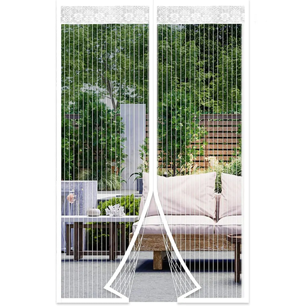 No-Punch Magnetic Screen Door Curtain