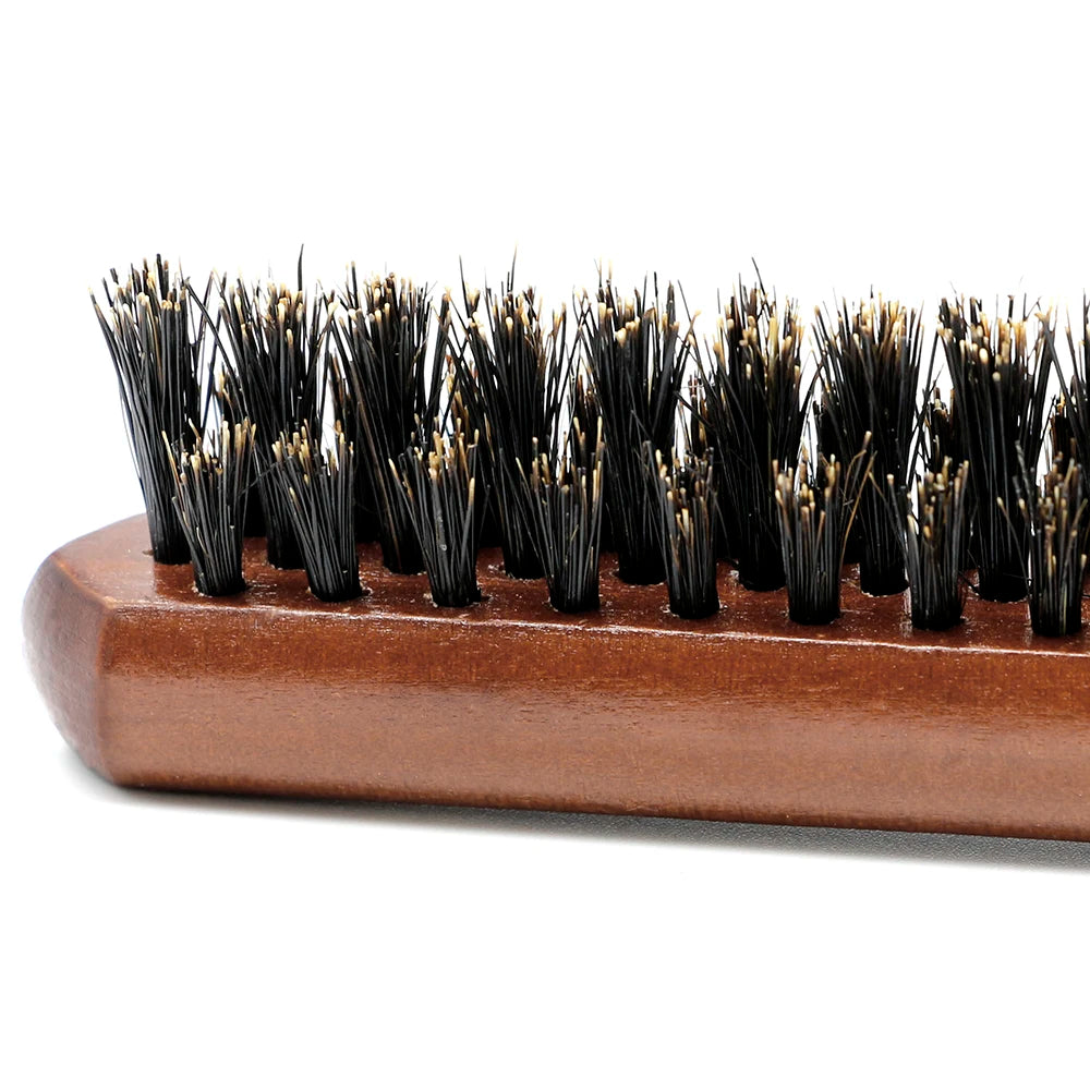 Natural Boar Bristle Wooden Hair Brush