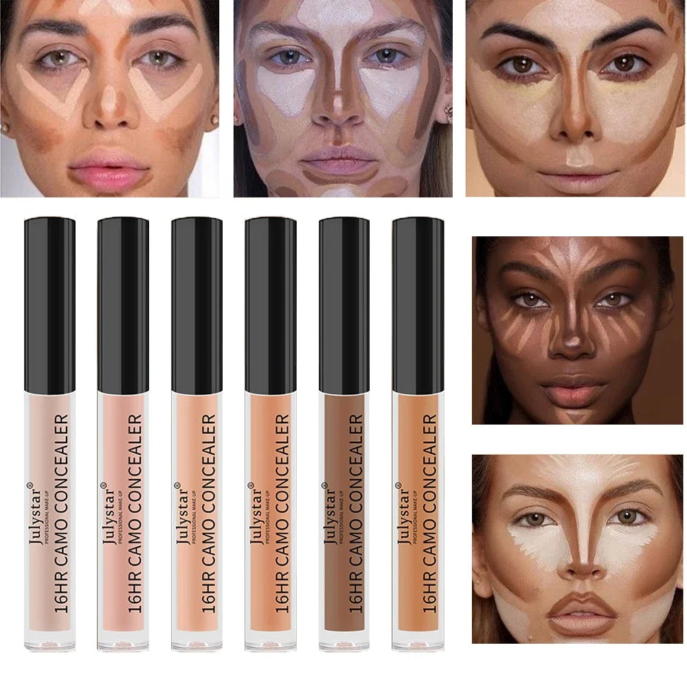 6-Color Full Coverage Eye Liquid Concealer