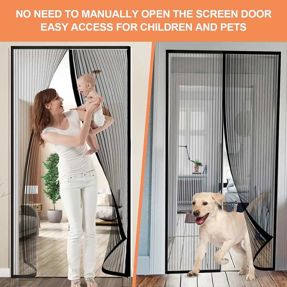 No-Punch Magnetic Screen Door Curtain