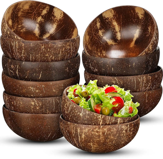 Natural Coconut Shell Serving Bowls