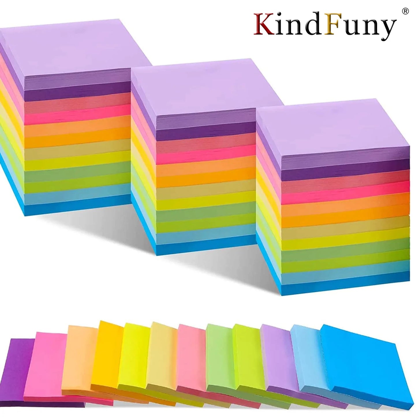 6-Piece Fluorescent Sticky Notes (3x3)