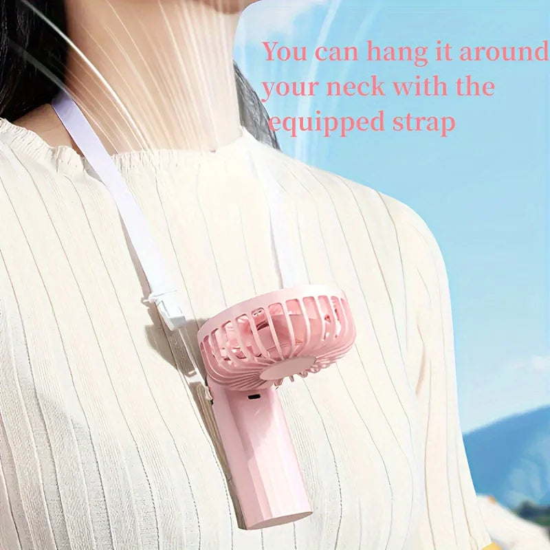 Handheld Neck-Hanging USB Folding Fan