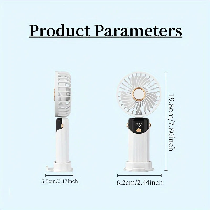 Handheld Neck-Hanging USB Folding Fan