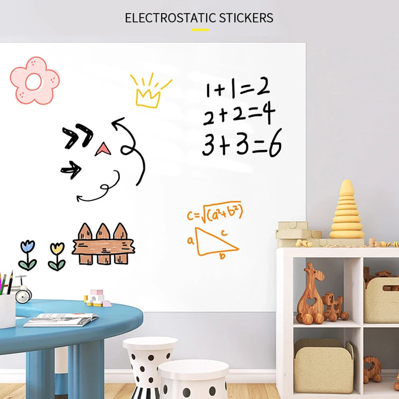 45CM Reusable Static Whiteboard Adheres To Walls Without Damage