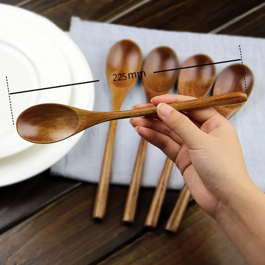 5-Piece Eco-Friendly Wooden Spoon & Fork Set