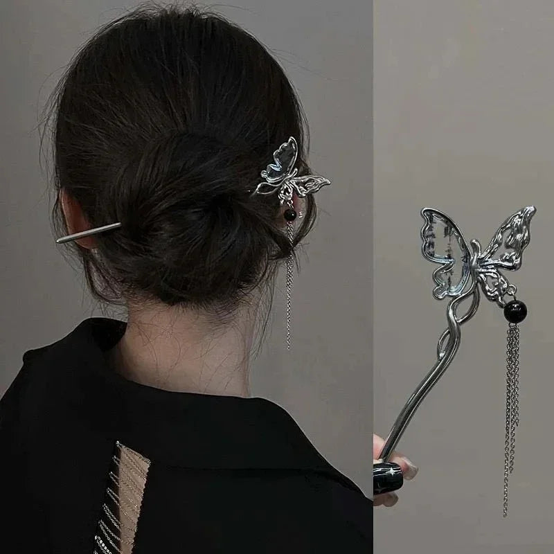 Chinese Style Butterfly Tassel Hair Stick