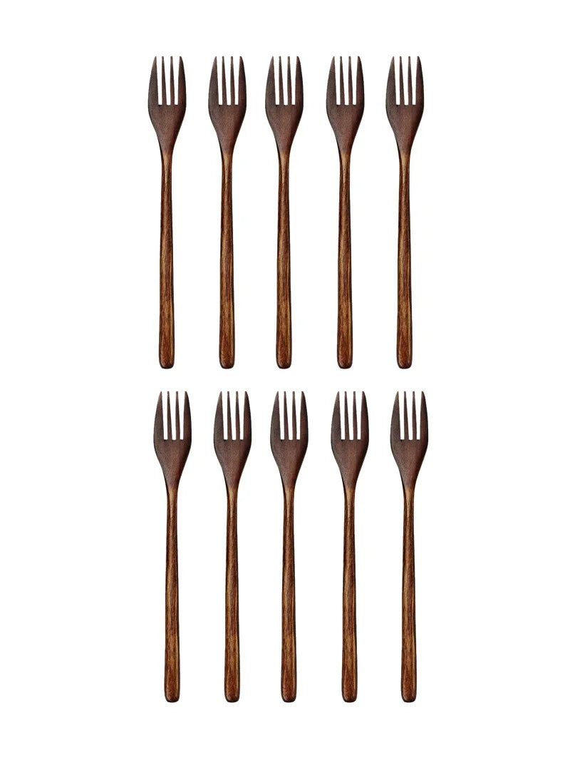 Eco-Friendly Wooden Spoon & Fork Set