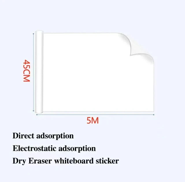 45CM Reusable Static Whiteboard Adheres To Walls Without Damage