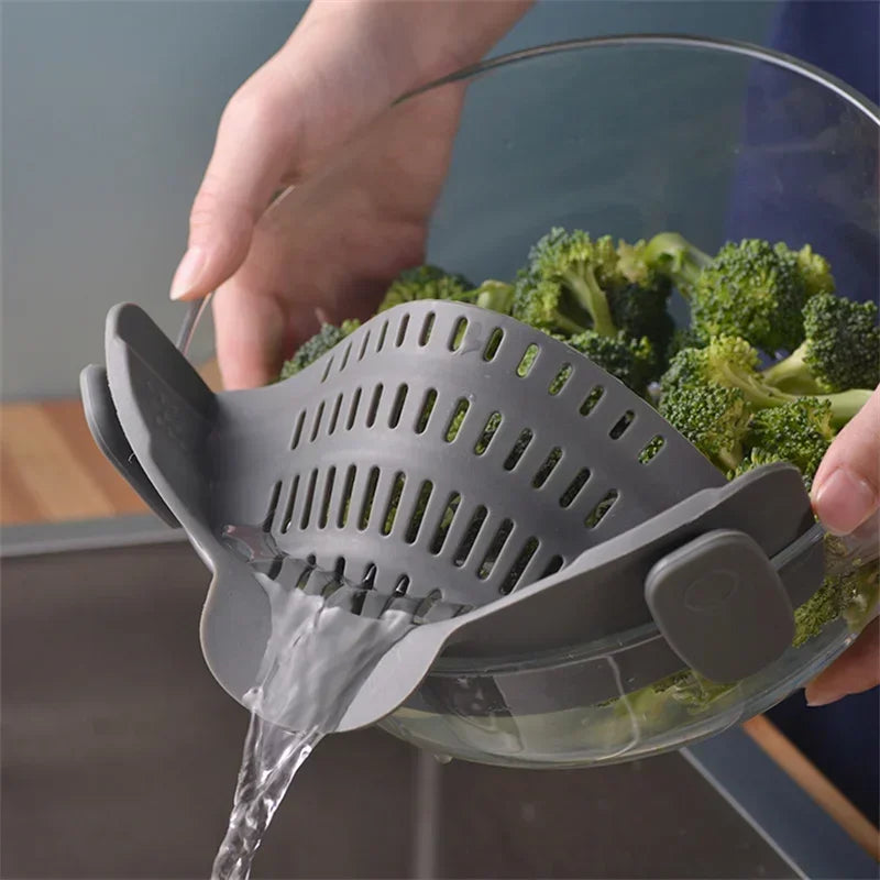 Silicone Clip-On Kitchen Strainer